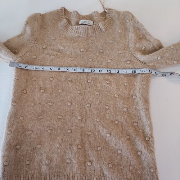 Rachel Zoe Long Sleeve Tan 100% Cashmere Pullover Sweater Size Med - Picture 5 of 6